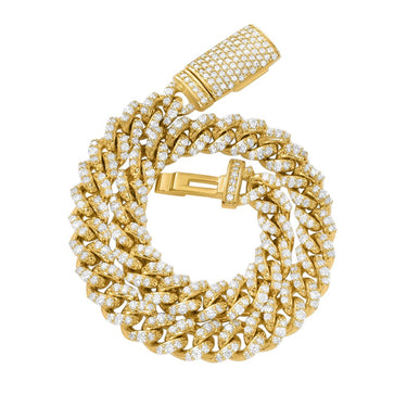 Diamond Cuban in 14k Yellow Gold 5.57 Ctw